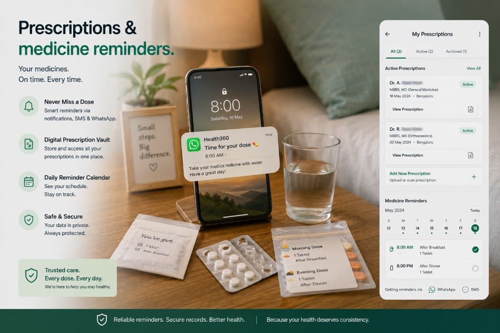 Prescriptions & medicine reminders