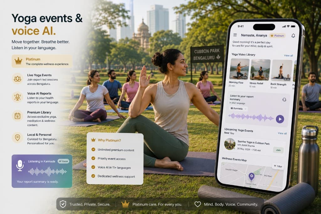 Yoga events & voice AI